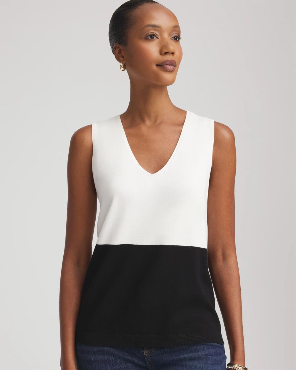 アンスクリア Cotton V Neck No Sleeve Knit アンスクリア Cotton V Neck No Sleeve Knit アンスクリア